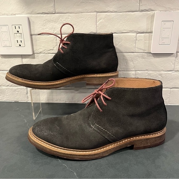 1901 Canyon chukka boots sz 12 gray suede red laces - Picture 14 of 15